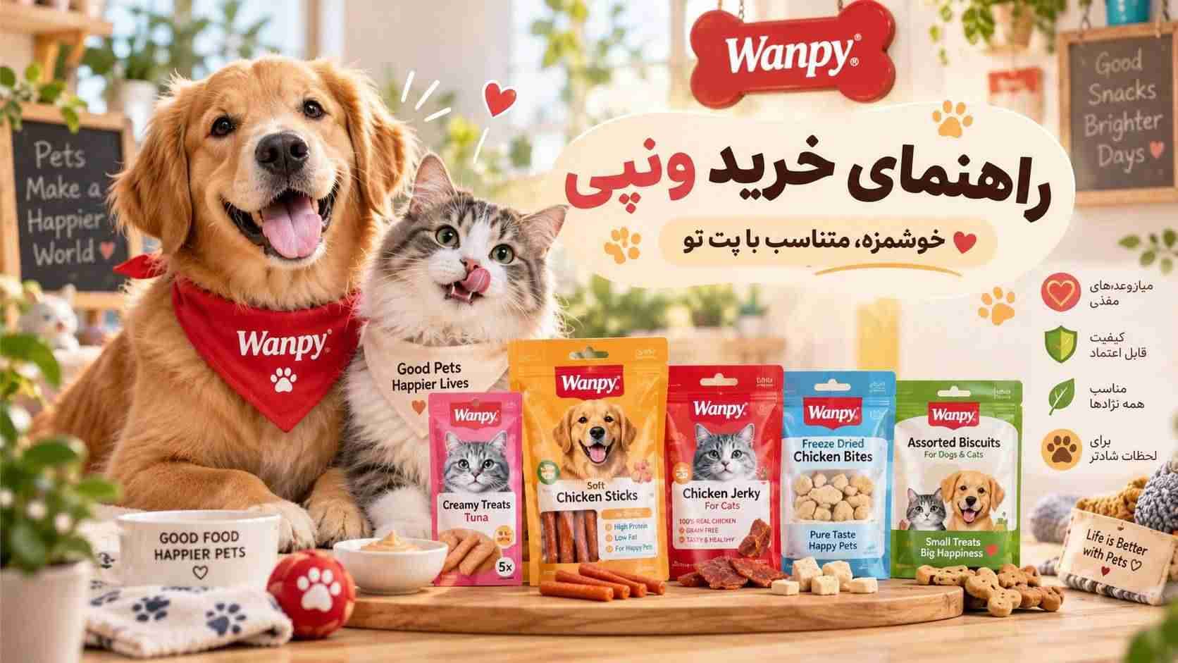 راهنمای خرید غذای ونپی برای سگ و گربه